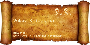 Vukov Krisztina névjegykártya